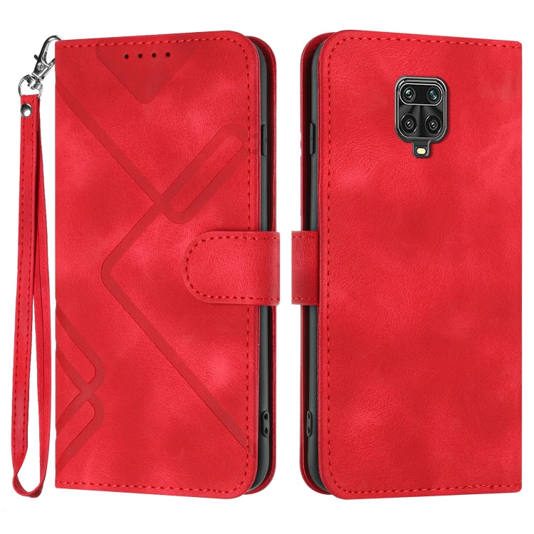 Line Pattern Skin Feel Leather Phone Case