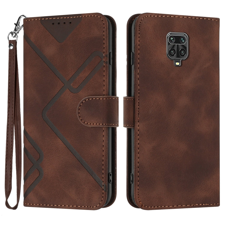 Line Pattern Skin Feel Leather Phone Case