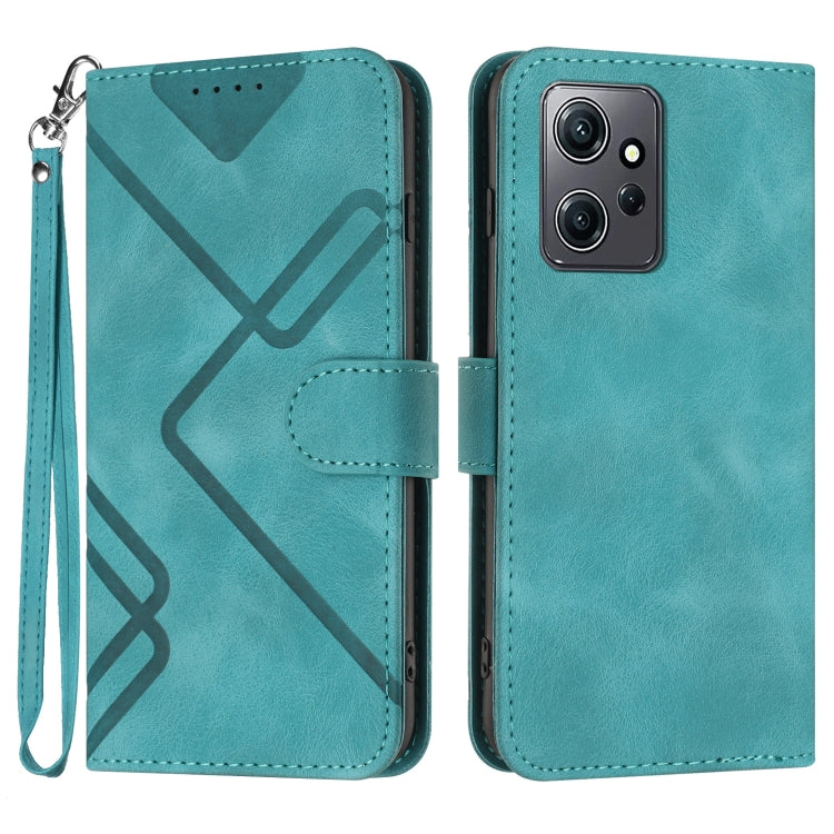 Line Pattern Skin Feel Leather Phone Case