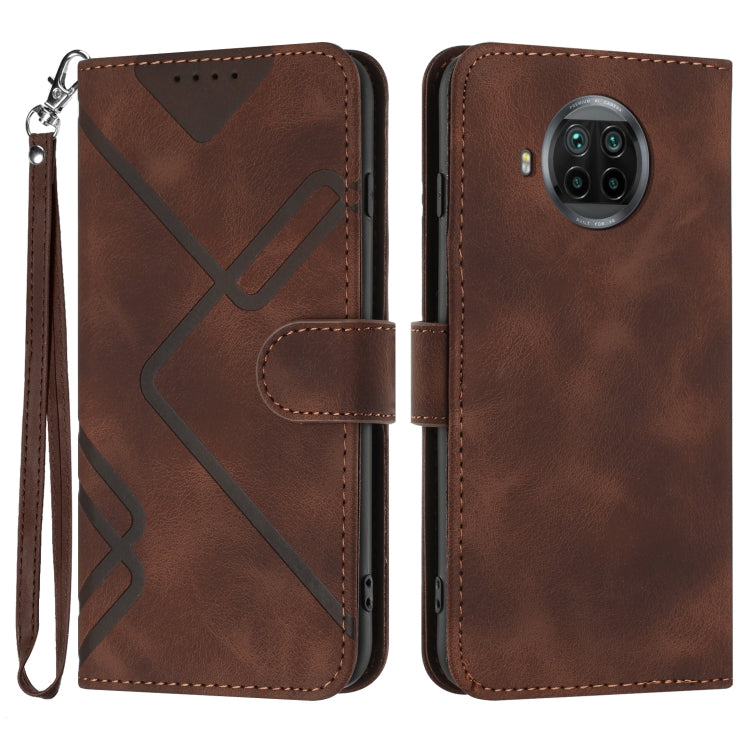 Line Pattern Skin Feel Leather Phone Case, For Xiaomi Poco M3/Redmi 9T, For Xiaomi Mi 11, For Xiaomi Redmi 9C/9C NFC/Poco C3, For Xiaomi Mi 10T Lite 5G