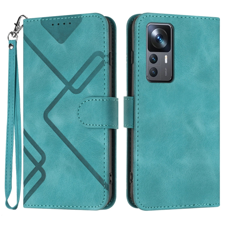 Line Pattern Skin Feel Leather Phone Case