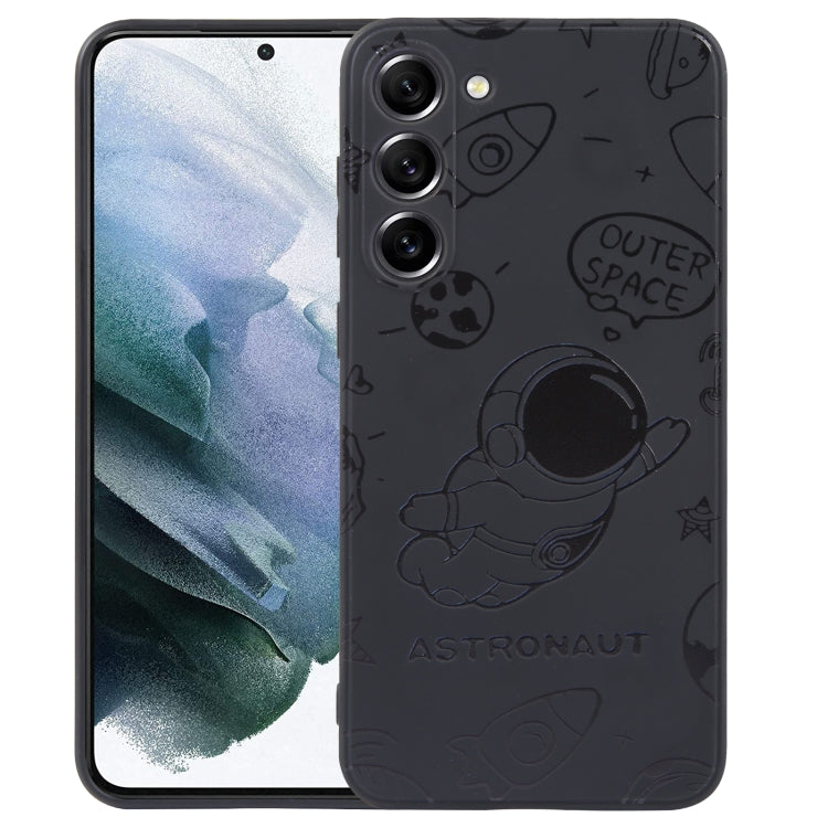 Astronaut Pattern Silicone Straight Edge Phone Case, For Samsung Galaxy S21 5G, For Samsung Galaxy S21+ 5G, For Samsung Galaxy S21 FE 5G