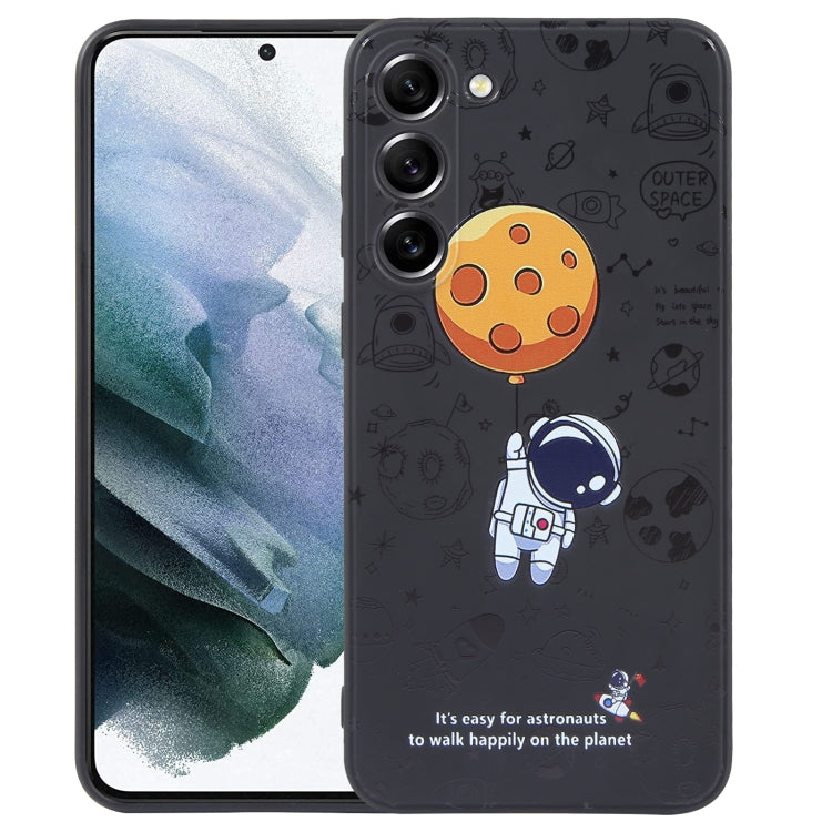 Astronaut Pattern Silicone Straight Edge Phone Case, For Samsung Galaxy S21 5G, For Samsung Galaxy S21+ 5G, For Samsung Galaxy S21 FE 5G