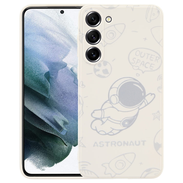 Astronaut Pattern Silicone Straight Edge Phone Case, For Samsung Galaxy S21 5G, For Samsung Galaxy S21+ 5G, For Samsung Galaxy S21 FE 5G