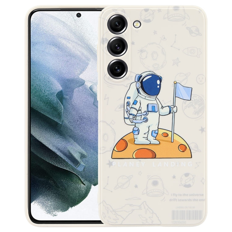 Astronaut Pattern Silicone Straight Edge Phone Case, For Samsung Galaxy S21 5G, For Samsung Galaxy S21+ 5G, For Samsung Galaxy S21 FE 5G