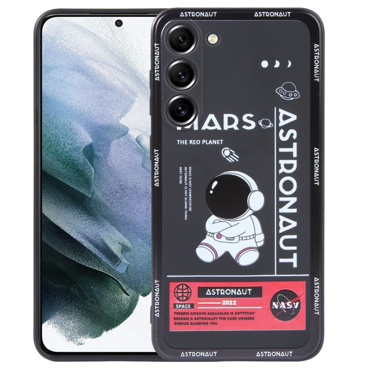 Astronaut Pattern Silicone Straight Edge Phone Case, For Samsung Galaxy S21 5G, For Samsung Galaxy S21+ 5G, For Samsung Galaxy S21 FE 5G
