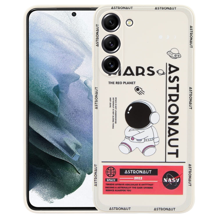 Astronaut Pattern Silicone Straight Edge Phone Case