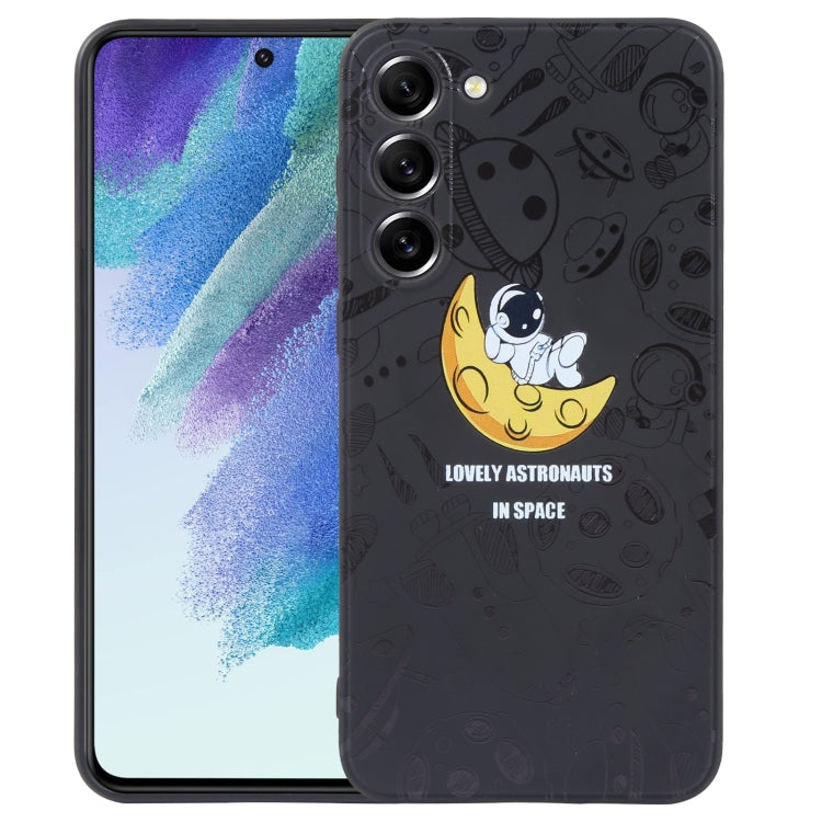 Astronaut Pattern Silicone Straight Edge Phone Case