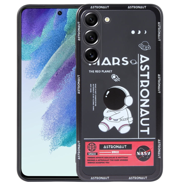 Astronaut Pattern Silicone Straight Edge Phone Case, For Samsung Galaxy S21 5G, For Samsung Galaxy S21+ 5G, For Samsung Galaxy S21 FE 5G