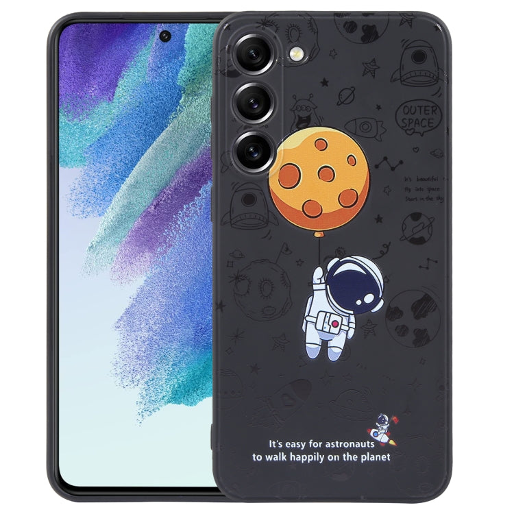 Astronaut Pattern Silicone Straight Edge Phone Case, For Samsung Galaxy S21 5G, For Samsung Galaxy S21+ 5G, For Samsung Galaxy S21 FE 5G