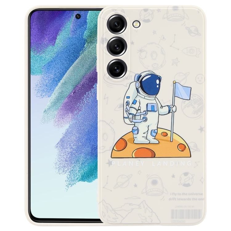 Astronaut Pattern Silicone Straight Edge Phone Case