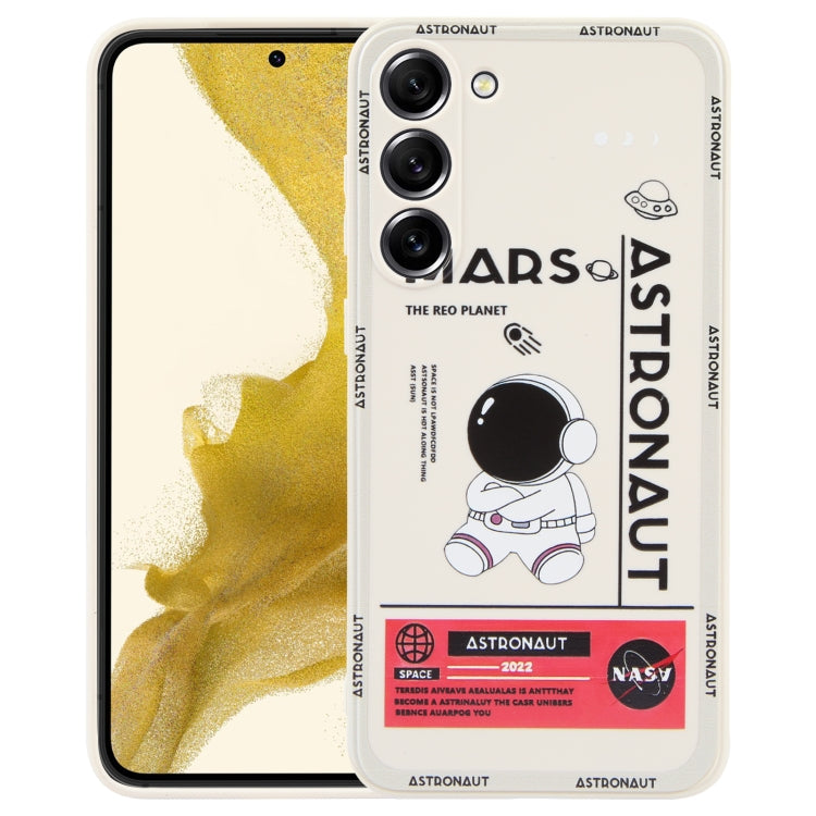 Astronaut Pattern Silicone Straight Edge Phone Case, For Samsung Galaxy A14, For Samsung Galaxy S20+, For Samsung Galaxy A34 5G
