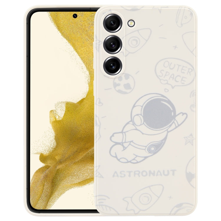 Astronaut Pattern Silicone Straight Edge Phone Case, For Samsung Galaxy A14, For Samsung Galaxy S20+, For Samsung Galaxy A34 5G