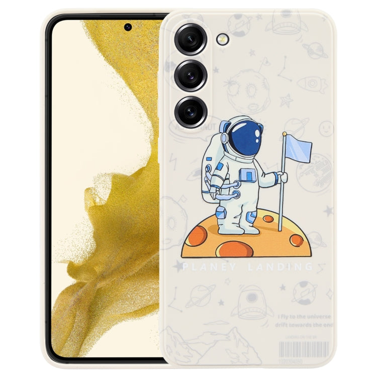 Astronaut Pattern Silicone Straight Edge Phone Case, For Samsung Galaxy A14, For Samsung Galaxy S20+, For Samsung Galaxy A34 5G
