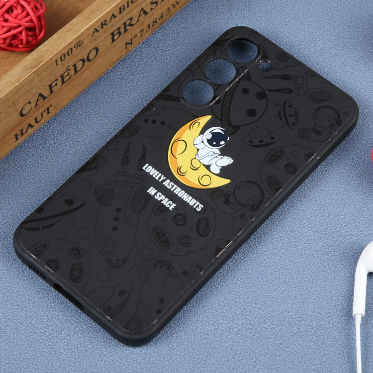 Astronaut Pattern Silicone Straight Edge Phone Case, For Samsung Galaxy A71, For Samsung Galaxy A53 5G, For Samsung Galaxy A52 5G / 4G