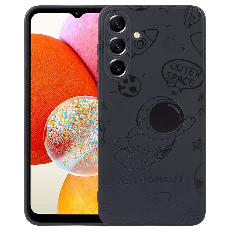 Astronaut Pattern Silicone Straight Edge Phone Case