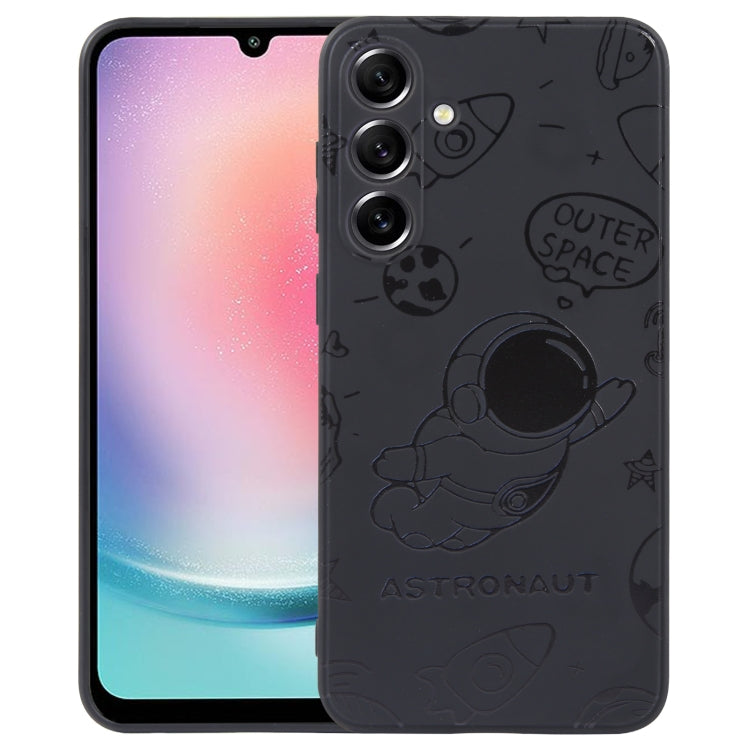 Astronaut Pattern Silicone Straight Edge Phone Case