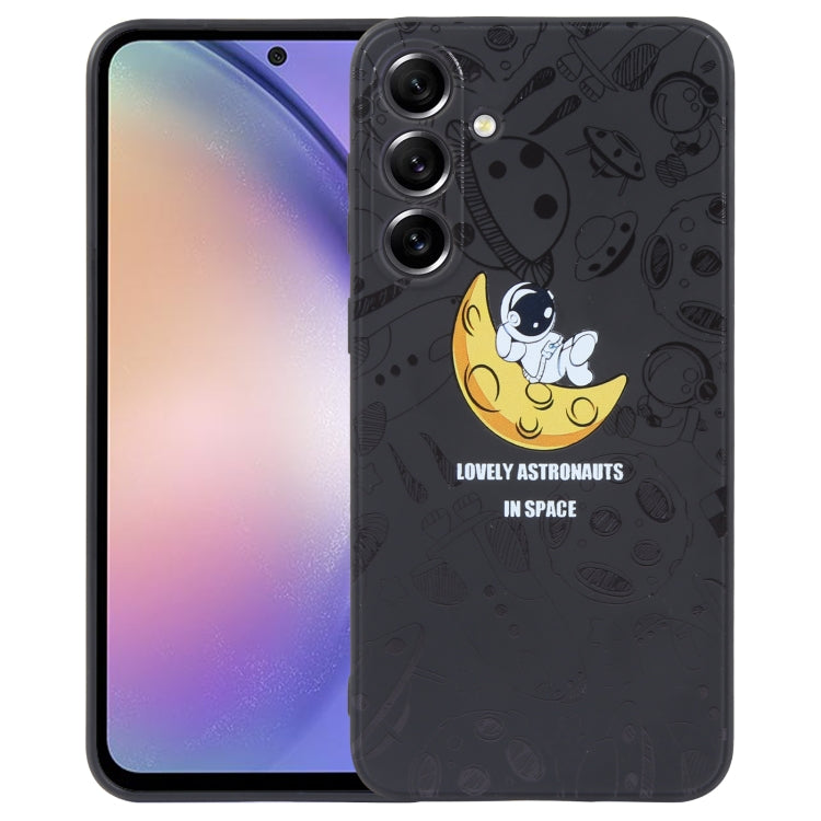 Astronaut Pattern Silicone Straight Edge Phone Case, For Samsung Galaxy A54 5G, For Samsung Galaxy S20 Ultra 5G, For Samsung Galaxy S20 FE