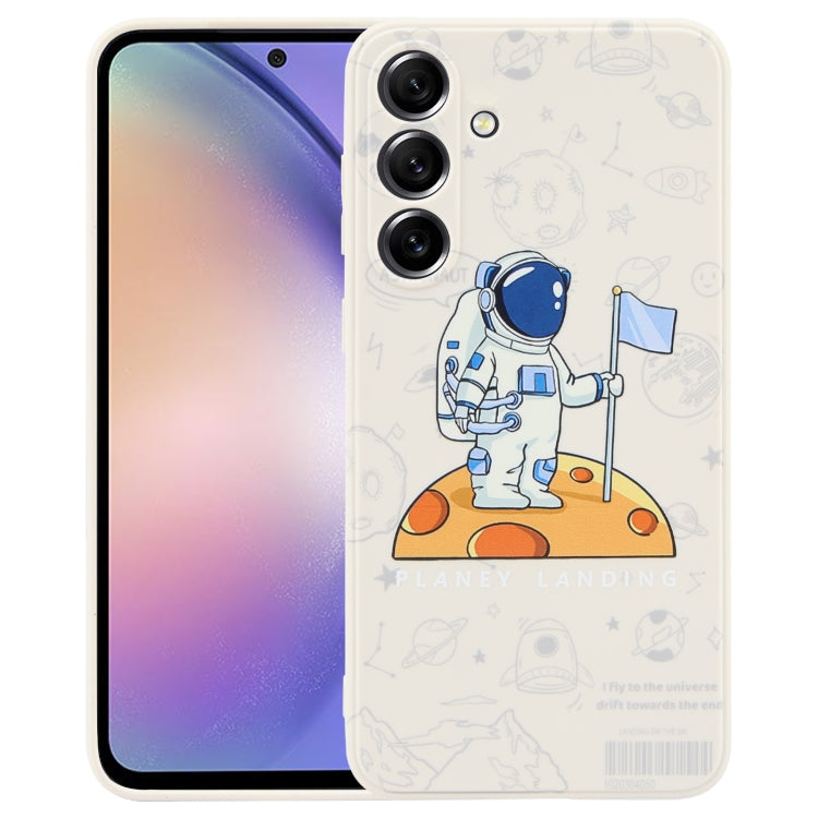 Astronaut Pattern Silicone Straight Edge Phone Case, For Samsung Galaxy A54 5G, For Samsung Galaxy S20 Ultra 5G, For Samsung Galaxy S20 FE