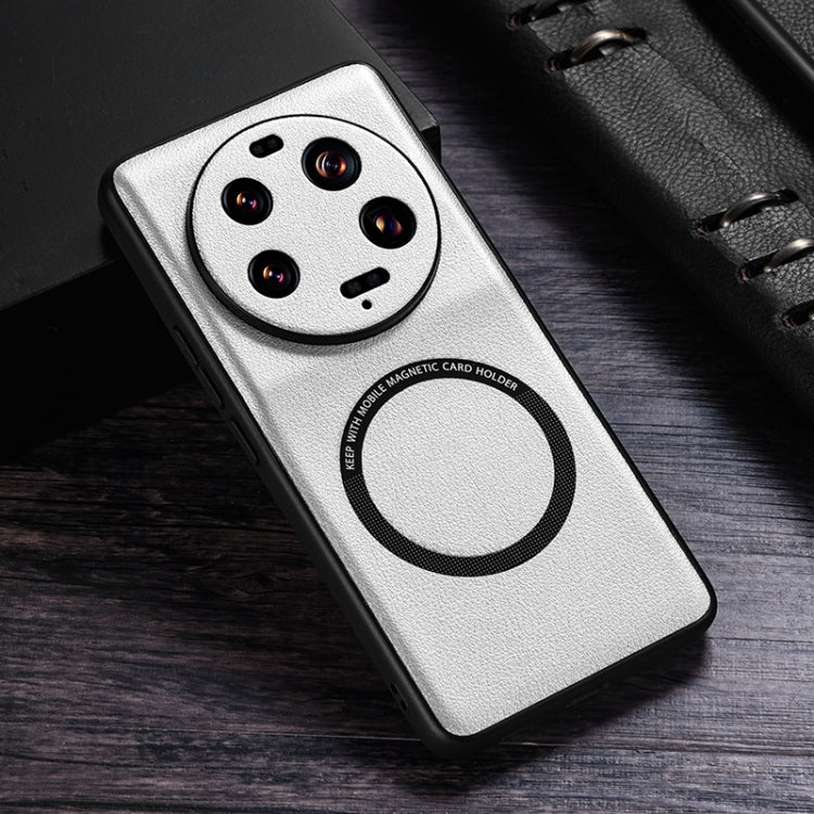 Cloth Texture PU MagSafe Magnetic Phone Case, For Xiaomi 13 Ultra