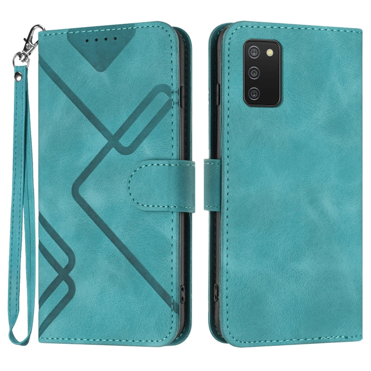 Line Pattern Skin Feel Leather Phone Case