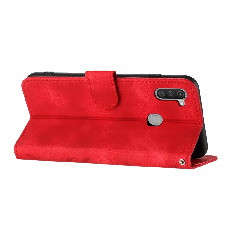 Line Pattern Skin Feel Leather Phone Case