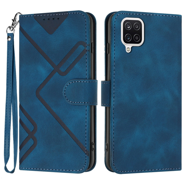 Line Pattern Skin Feel Leather Phone Case