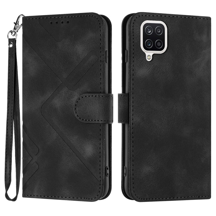 Line Pattern Skin Feel Leather Phone Case