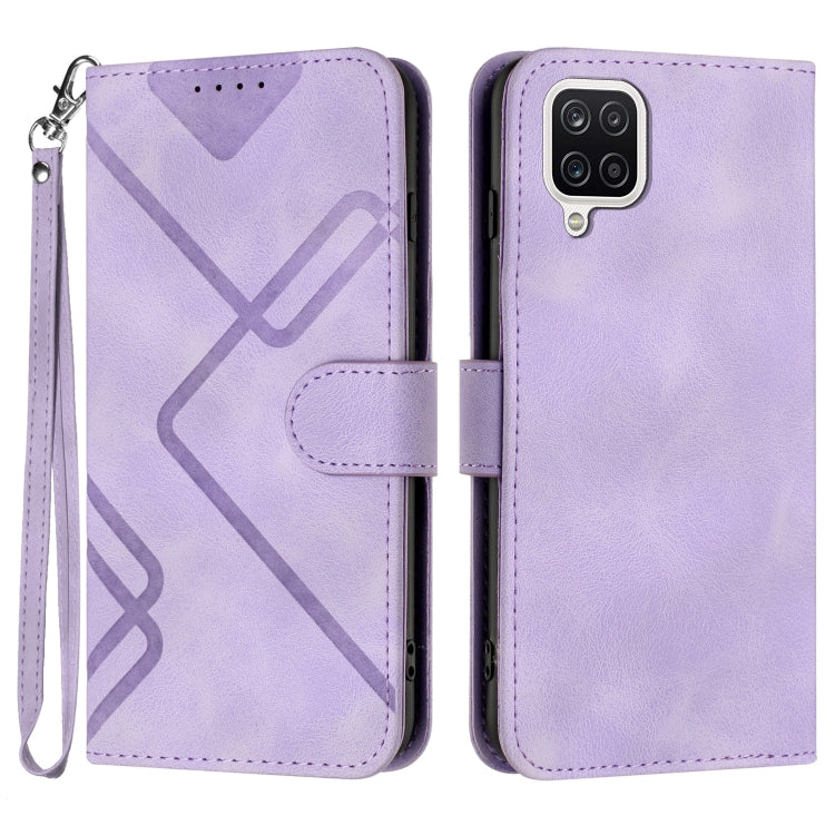 Line Pattern Skin Feel Leather Phone Case
