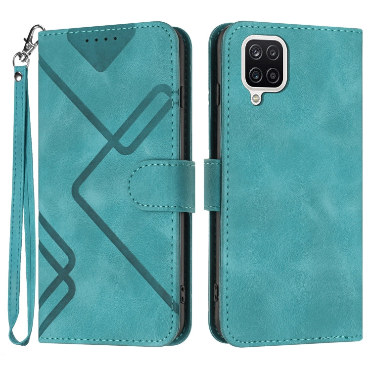 Line Pattern Skin Feel Leather Phone Case