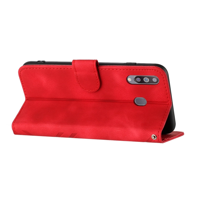 Line Pattern Skin Feel Leather Phone Case