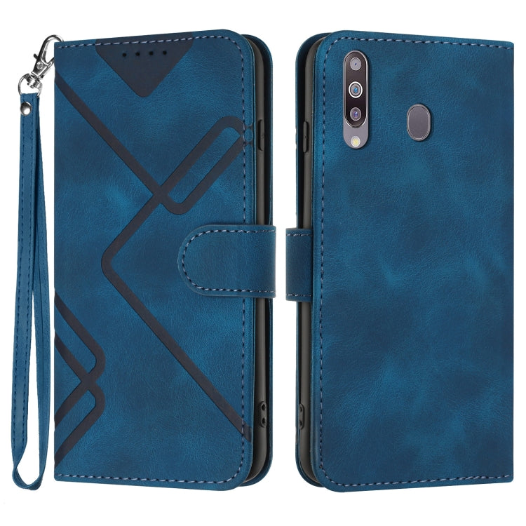Line Pattern Skin Feel Leather Phone Case