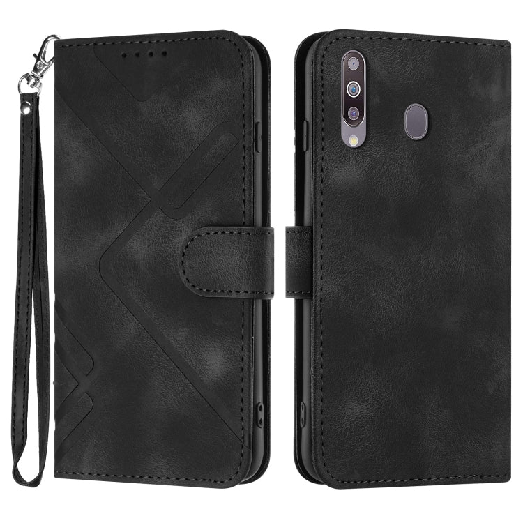 Line Pattern Skin Feel Leather Phone Case