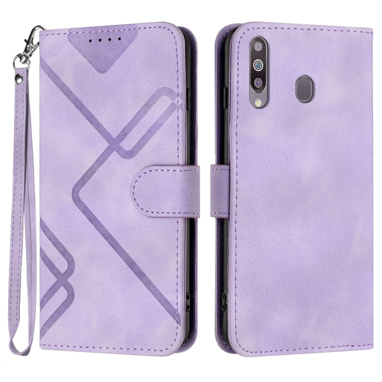 Line Pattern Skin Feel Leather Phone Case