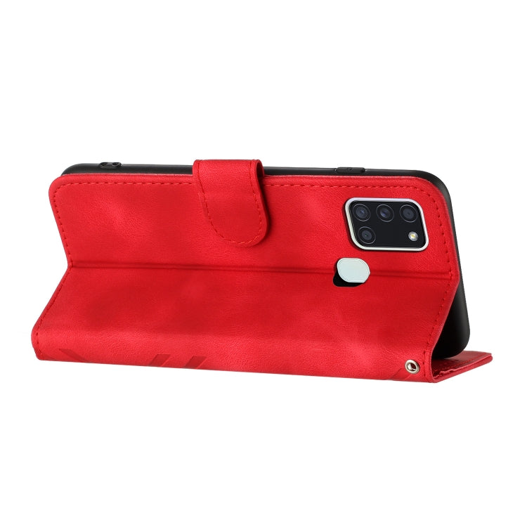 Line Pattern Skin Feel Leather Phone Case