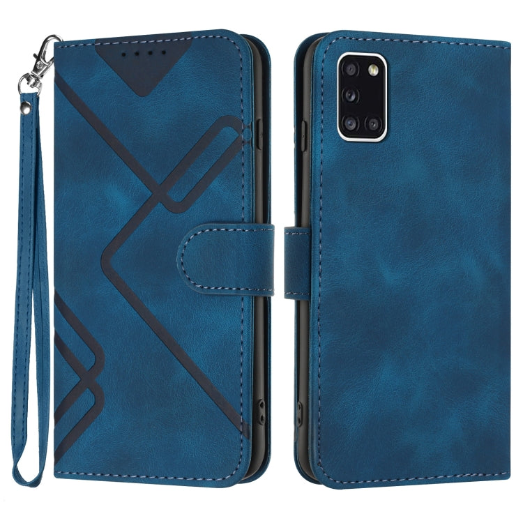 Line Pattern Skin Feel Leather Phone Case