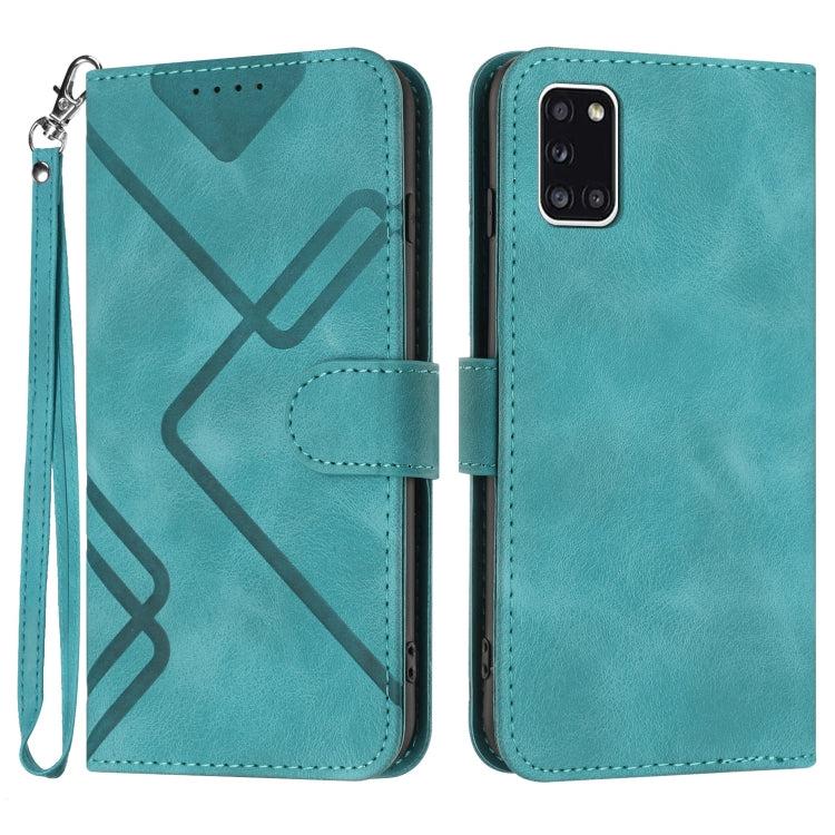 Line Pattern Skin Feel Leather Phone Case