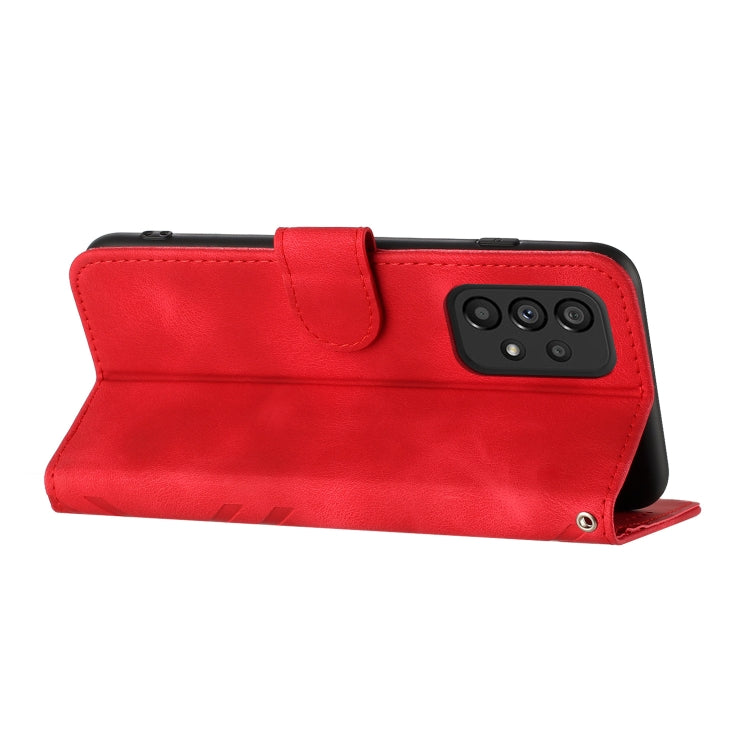 Line Pattern Skin Feel Leather Phone Case