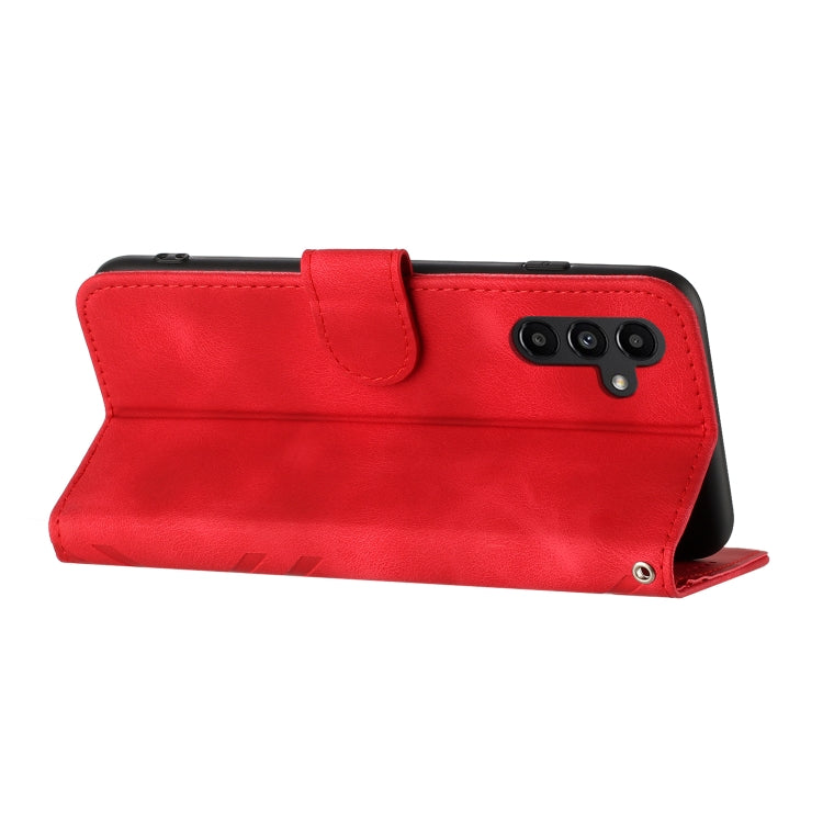 Line Pattern Skin Feel Leather Phone Case