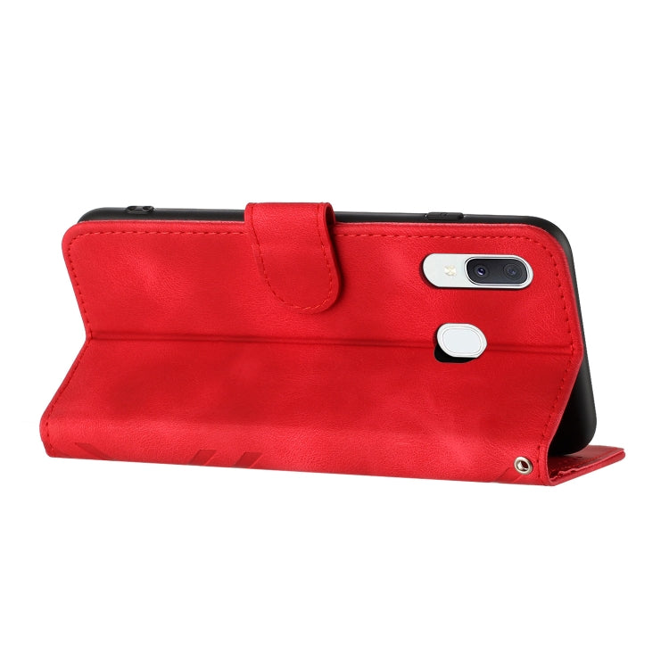 Line Pattern Skin Feel Leather Phone Case