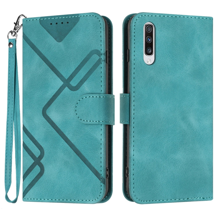 Line Pattern Skin Feel Leather Phone Case