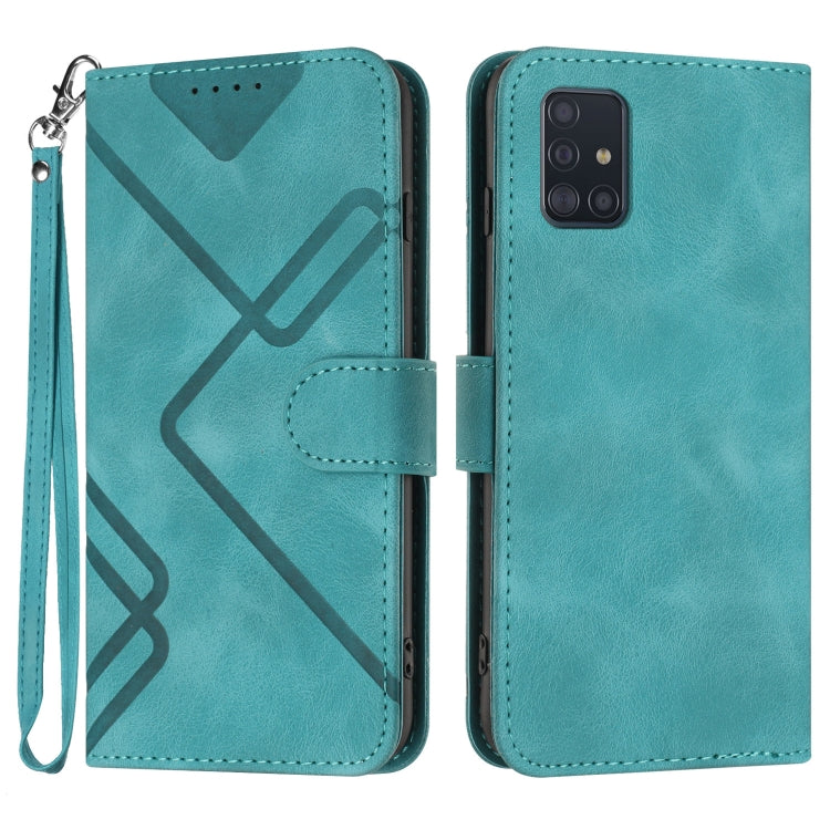 Line Pattern Skin Feel Leather Phone Case