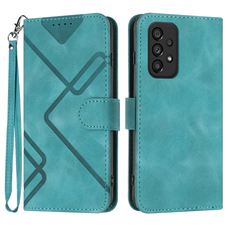 Line Pattern Skin Feel Leather Phone Case