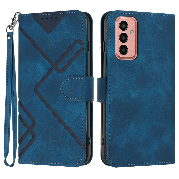 Line Pattern Skin Feel Leather Phone Case