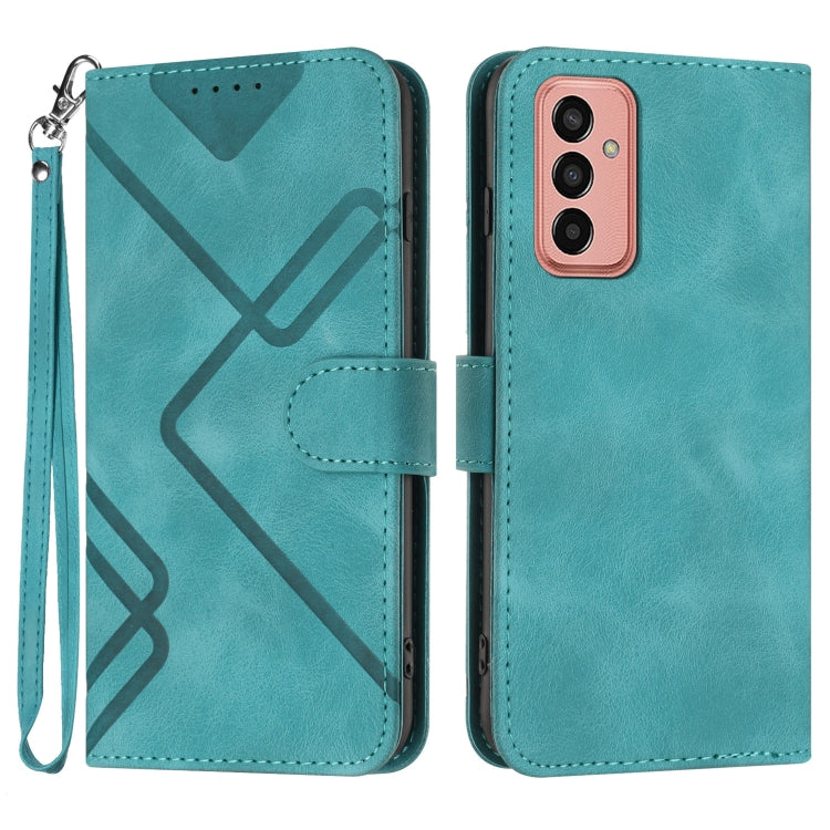 Line Pattern Skin Feel Leather Phone Case