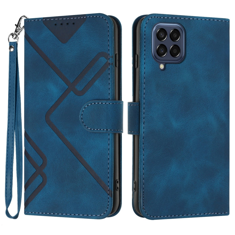Line Pattern Skin Feel Leather Phone Case