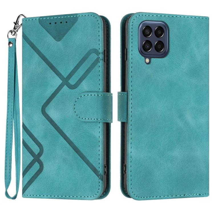 Line Pattern Skin Feel Leather Phone Case