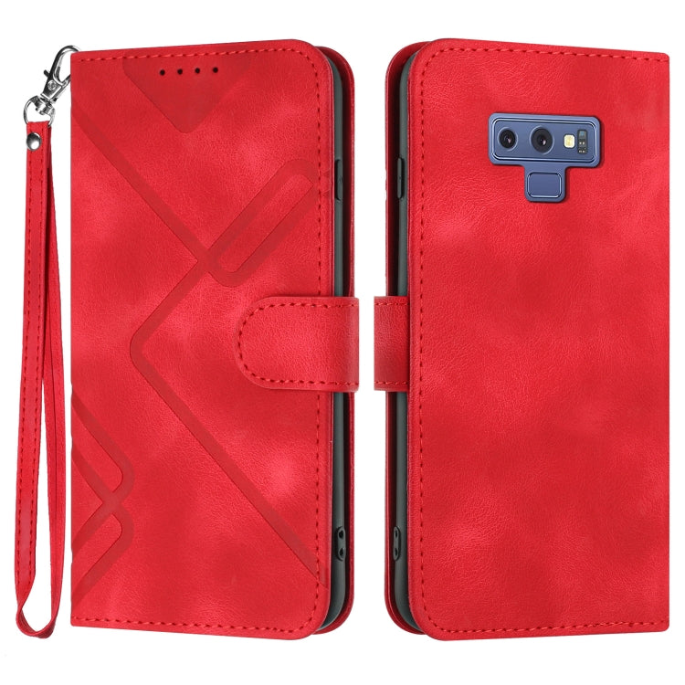 Line Pattern Skin Feel Leather Phone Case