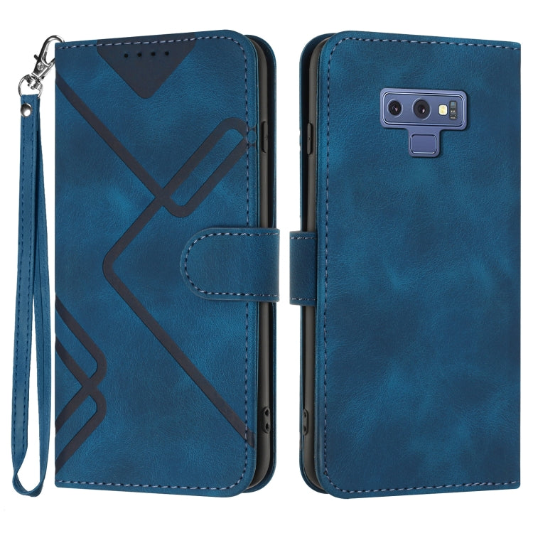 Line Pattern Skin Feel Leather Phone Case