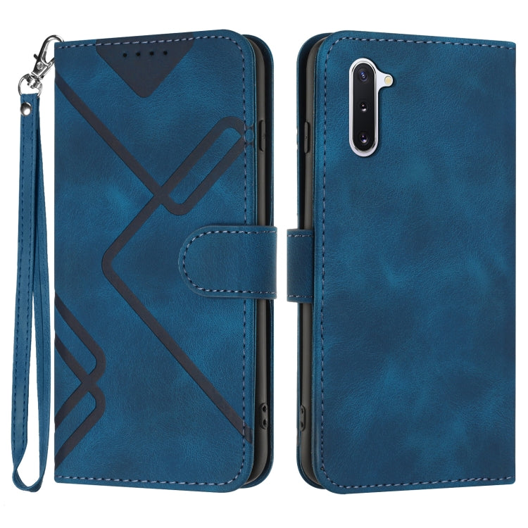 Line Pattern Skin Feel Leather Phone Case